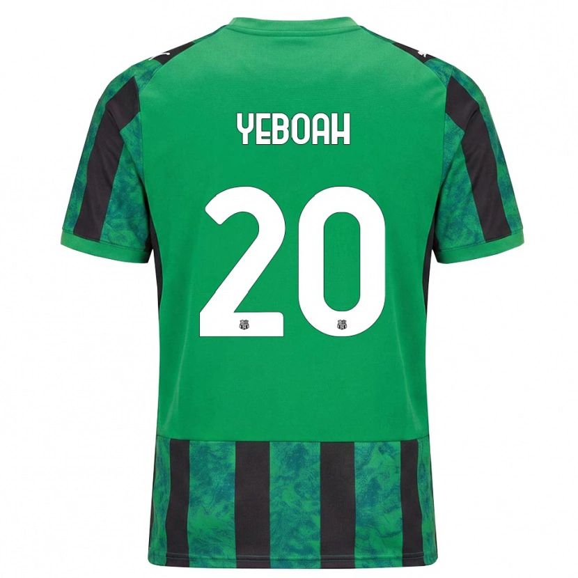 Danxen Kvinder Daniel Yeboah #20 Grøn Sort Hvid Hjemmebane Spillertrøjer 2026/27 Trøje T-Shirt
