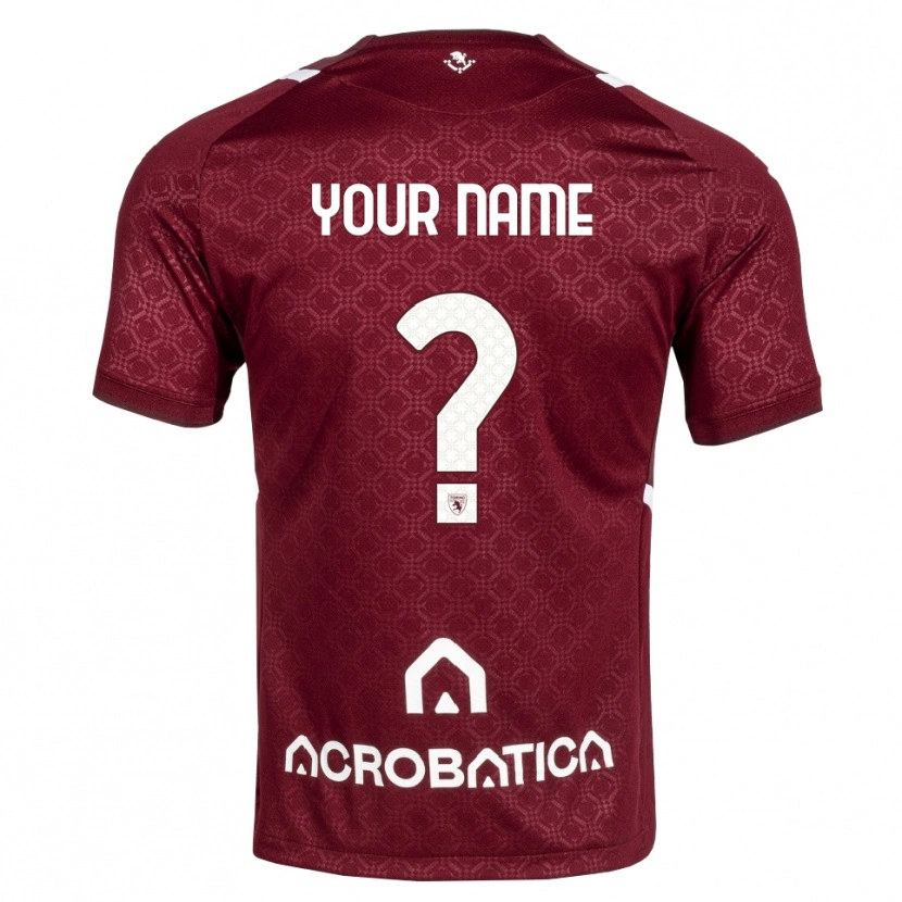 Danxen Kvinder Dit Navn #0 Bordeaux Hvid Hjemmebane Spillertrøjer 2026/27 Trøje T-Shirt