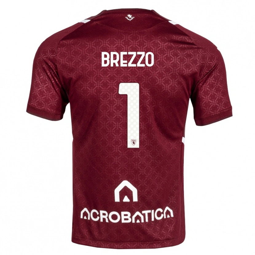 Danxen Kvinder Matteo Brezzo #1 Bordeaux Hvid Hjemmebane Spillertrøjer 2026/27 Trøje T-Shirt