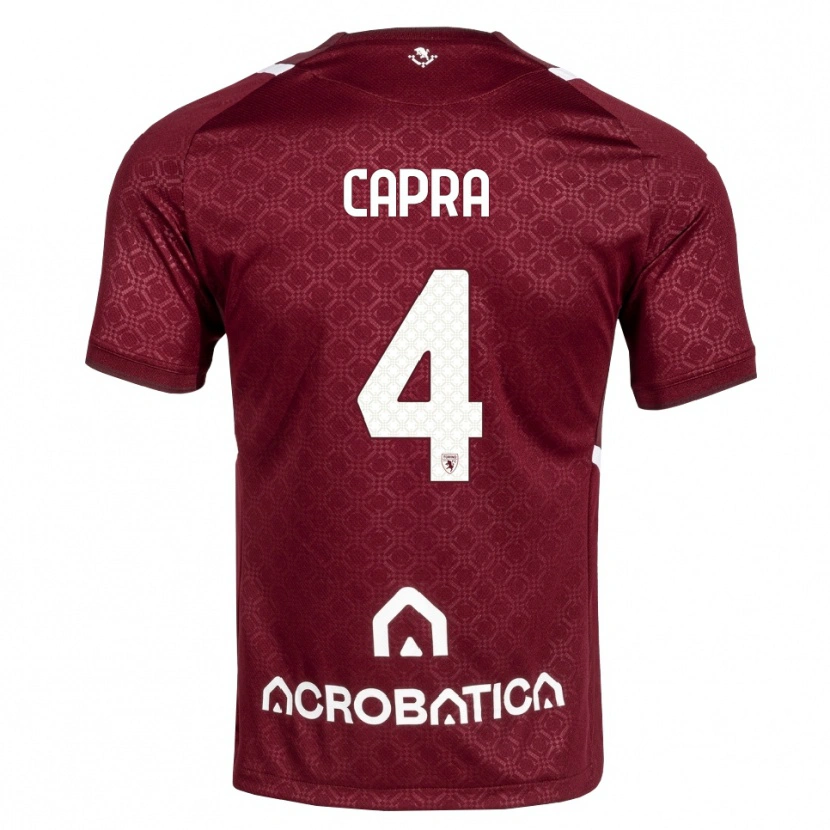 Danxen Kvinder Valentina Capra #4 Bordeaux Hvid Hjemmebane Spillertrøjer 2026/27 Trøje T-Shirt