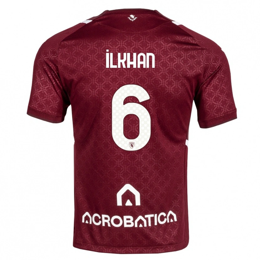 Danxen Kvinder Emirhan İlkhan #6 Bordeaux Hvid Hjemmebane Spillertrøjer 2026/27 Trøje T-Shirt