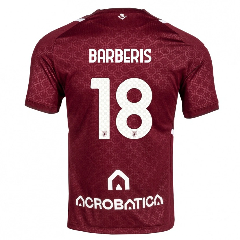 Danxen Kvinder Laura Barberis #18 Bordeaux Hvid Hjemmebane Spillertrøjer 2026/27 Trøje T-Shirt