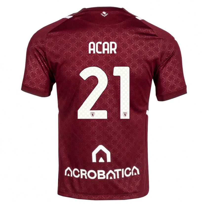 Danxen Kvinder Emirhan Acar #21 Bordeaux Hvid Hjemmebane Spillertrøjer 2026/27 Trøje T-Shirt