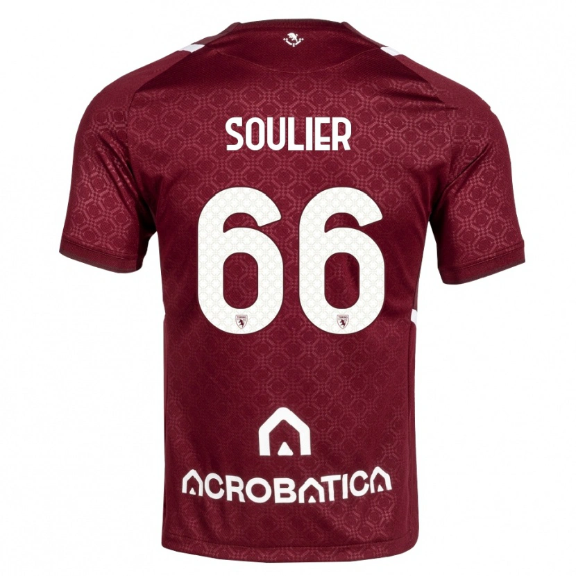 Danxen Kvinder Evan Soulier #66 Bordeaux Hvid Hjemmebane Spillertrøjer 2026/27 Trøje T-Shirt
