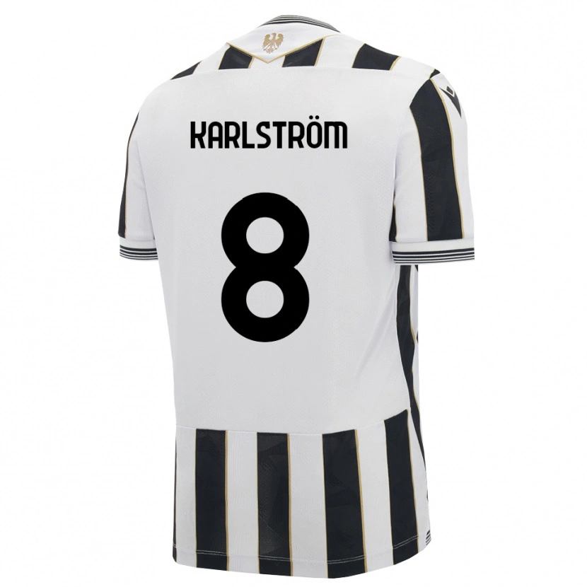 Danxen Kvinder Jesper Karlström #8 Sort Hvid Pink Hjemmebane Spillertrøjer 2026/27 Trøje T-Shirt