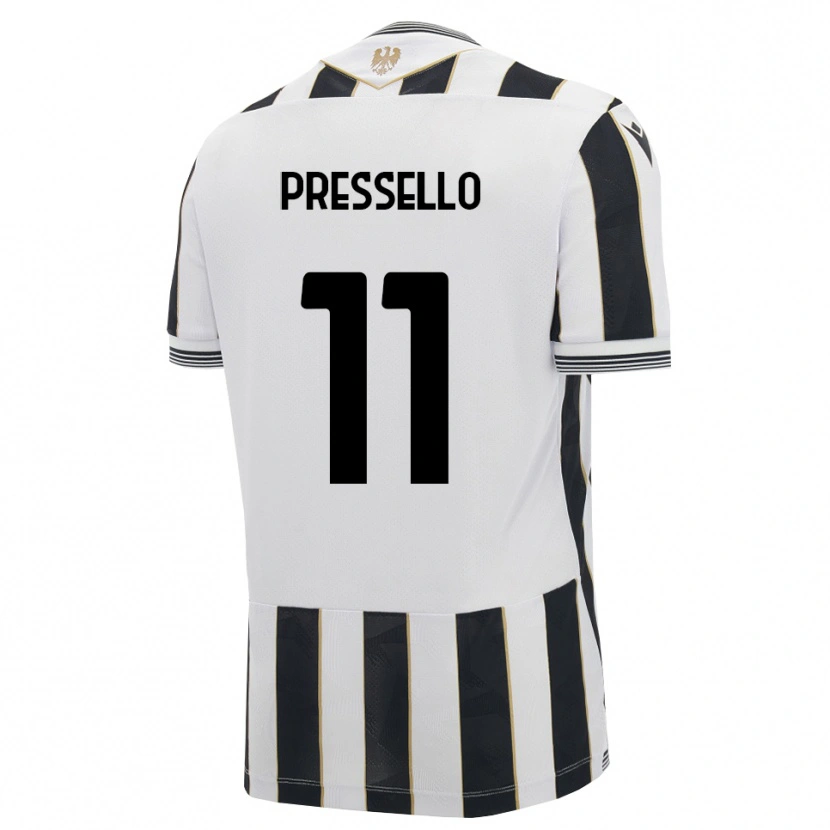 Danxen Kvinder Matteo Pressello #11 Sort Hvid Pink Hjemmebane Spillertrøjer 2026/27 Trøje T-Shirt
