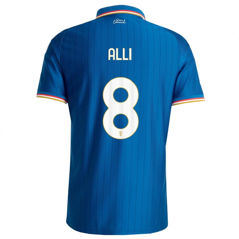 Danxen Kvinder Dele Alli #8 Blå Hvid Rød Hjemmebane Spillertrøjer 2026/27 Trøje T-Shirt