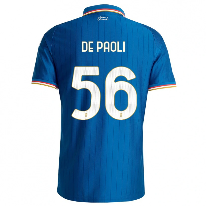 Danxen Kvinder Cristiano De Paoli #56 Blå Hvid Rød Hjemmebane Spillertrøjer 2026/27 Trøje T-Shirt