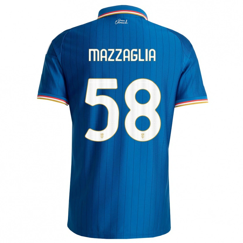 Danxen Kvinder Giuseppe Mazzaglia #58 Blå Hvid Rød Hjemmebane Spillertrøjer 2026/27 Trøje T-Shirt