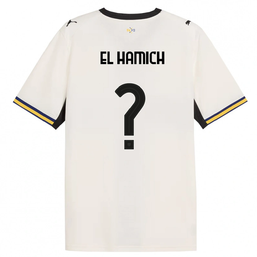 Danxen Kvinder Anas El Hamich #0 Off-White Sort Gul Hjemmebane Spillertrøjer 2026/27 Trøje T-Shirt