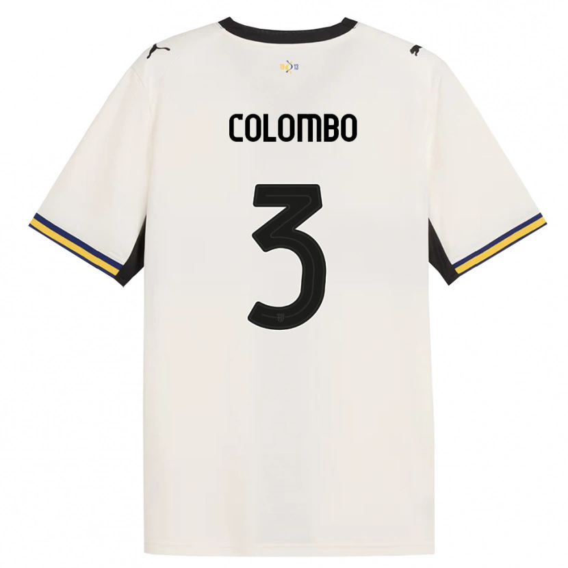 Danxen Kvinder Daniel Colombo #3 Off-White Sort Gul Hjemmebane Spillertrøjer 2026/27 Trøje T-Shirt