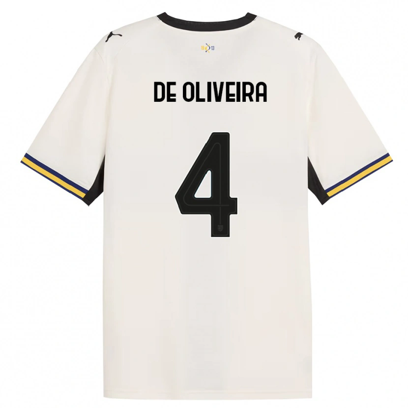 Danxen Kvinder Luca De Oliveira #4 Off-White Sort Gul Hjemmebane Spillertrøjer 2026/27 Trøje T-Shirt