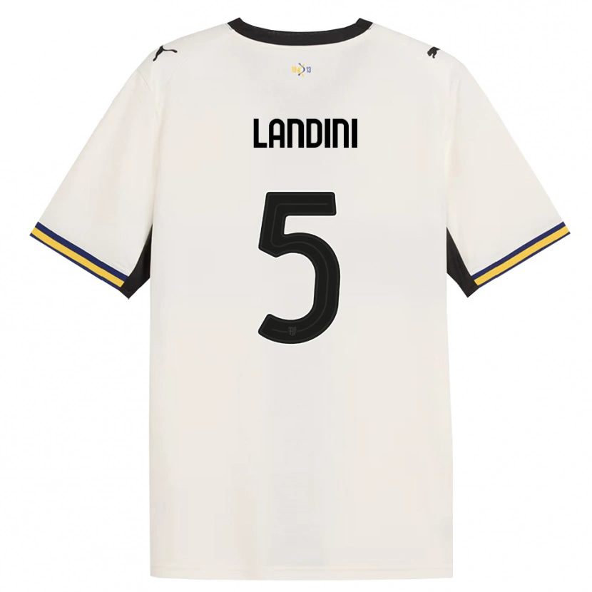 Danxen Kvinder Simone Landini #5 Off-White Sort Gul Hjemmebane Spillertrøjer 2026/27 Trøje T-Shirt