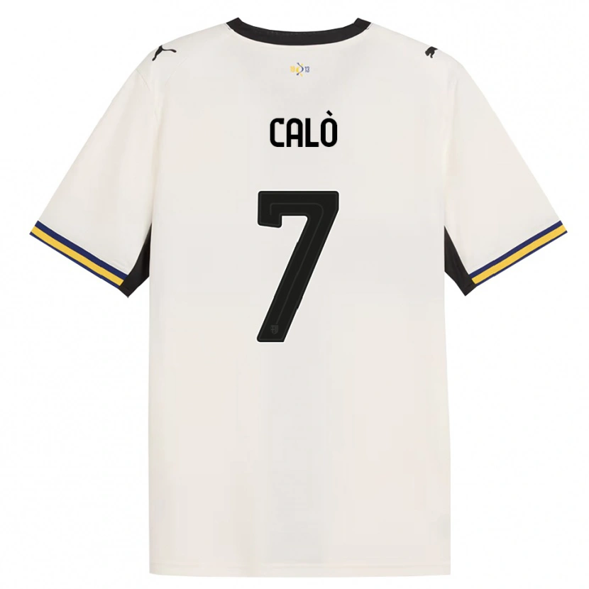 Danxen Kvinder Simone Calò #7 Off-White Sort Gul Hjemmebane Spillertrøjer 2026/27 Trøje T-Shirt