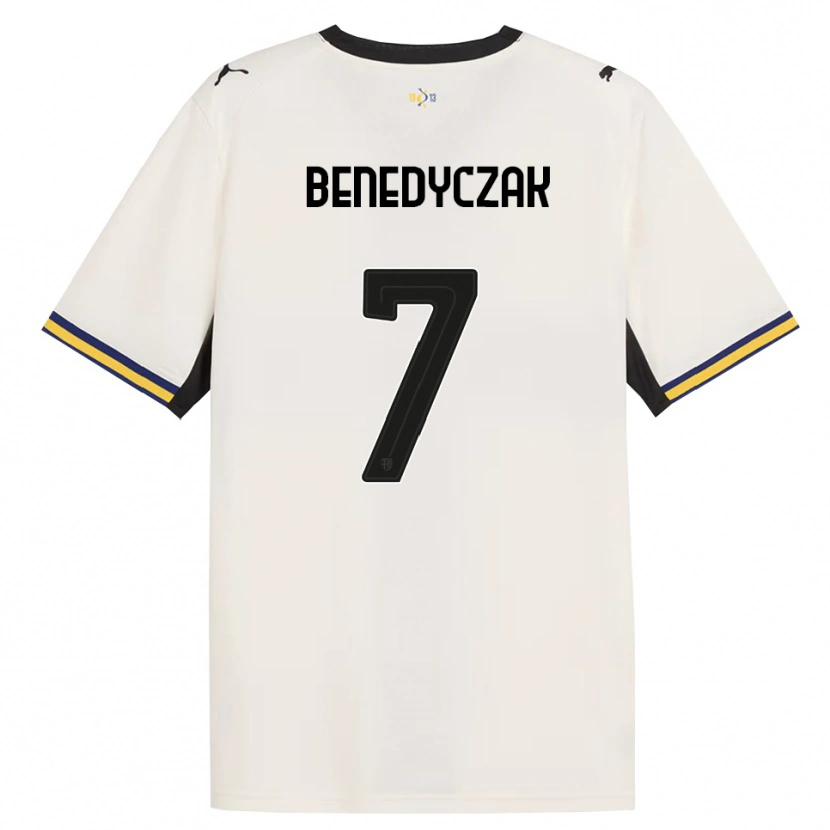 Danxen Kvinder Adrian Benedyczak #7 Off-White Sort Gul Hjemmebane Spillertrøjer 2026/27 Trøje T-Shirt