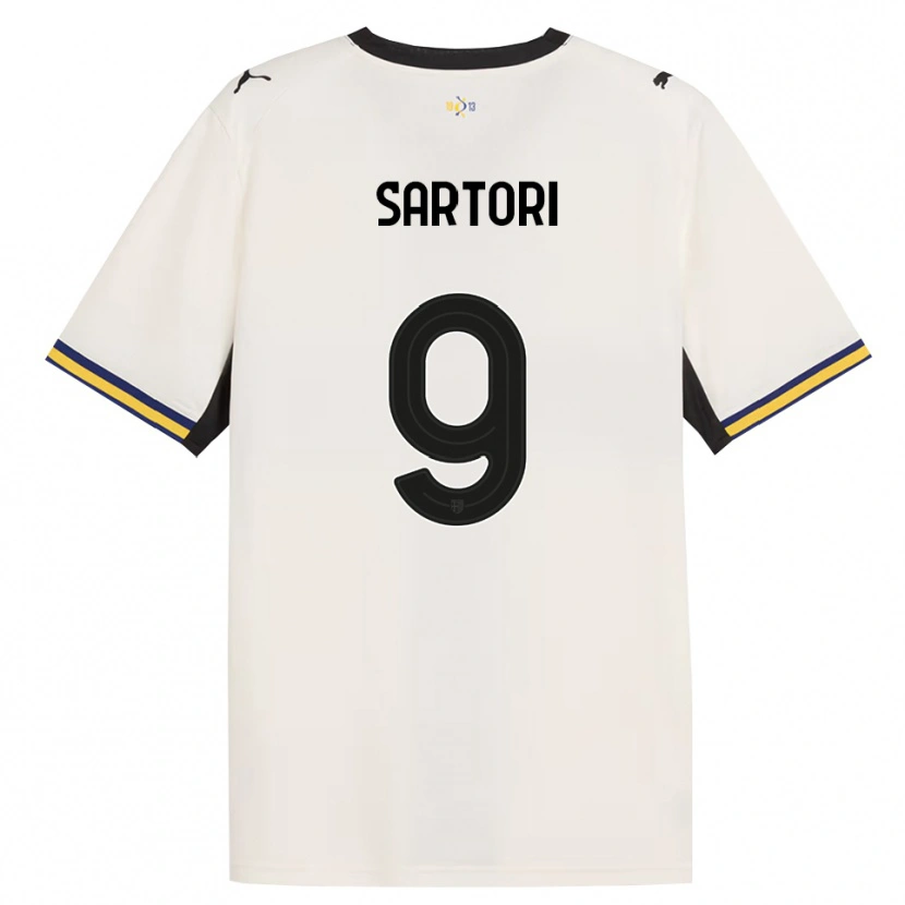 Danxen Kvinder Francesco Sartori #9 Off-White Sort Gul Hjemmebane Spillertrøjer 2026/27 Trøje T-Shirt
