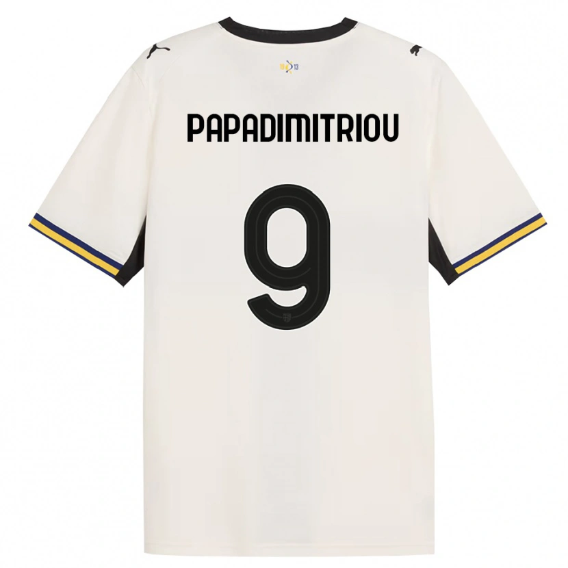 Danxen Kvinder Eirinaios Papadimitriou #9 Off-White Sort Gul Hjemmebane Spillertrøjer 2026/27 Trøje T-Shirt