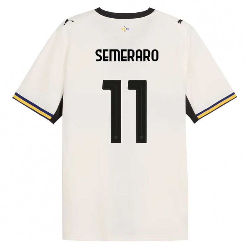 Danxen Kvinder Riccardo Semeraro #11 Off-White Sort Gul Hjemmebane Spillertrøjer 2026/27 Trøje T-Shirt