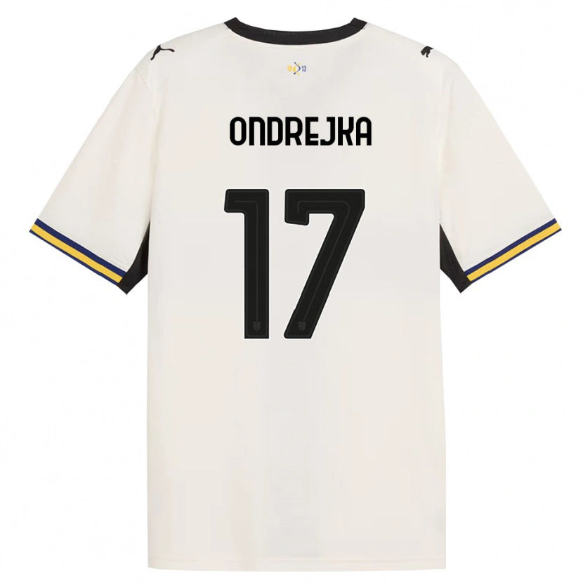 Danxen Kvinder Jacob Ondrejka #17 Off-White Sort Gul Hjemmebane Spillertrøjer 2026/27 Trøje T-Shirt