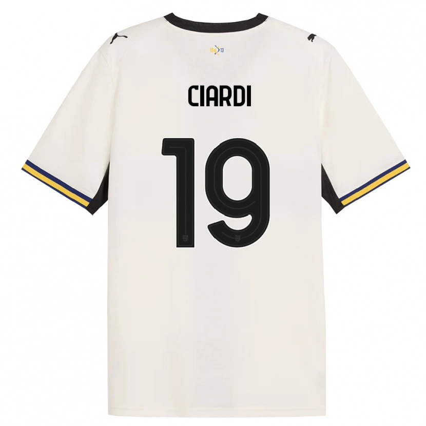 Danxen Kvinder Alessandro Ciardi #19 Off-White Sort Gul Hjemmebane Spillertrøjer 2026/27 Trøje T-Shirt