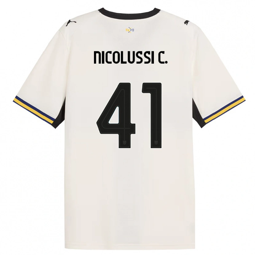 Danxen Kvinder Hans Nicolussi Caviglia #41 Off-White Sort Gul Hjemmebane Spillertrøjer 2026/27 Trøje T-Shirt