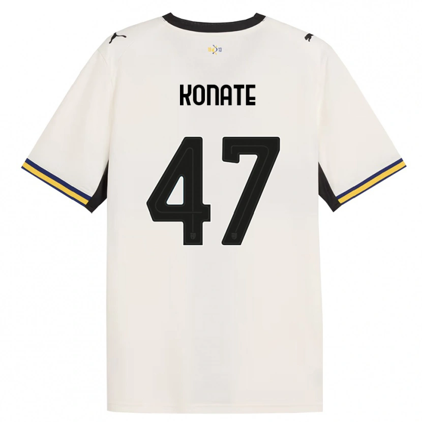 Danxen Kvinder Abdou-Salam Konate #47 Off-White Sort Gul Hjemmebane Spillertrøjer 2026/27 Trøje T-Shirt
