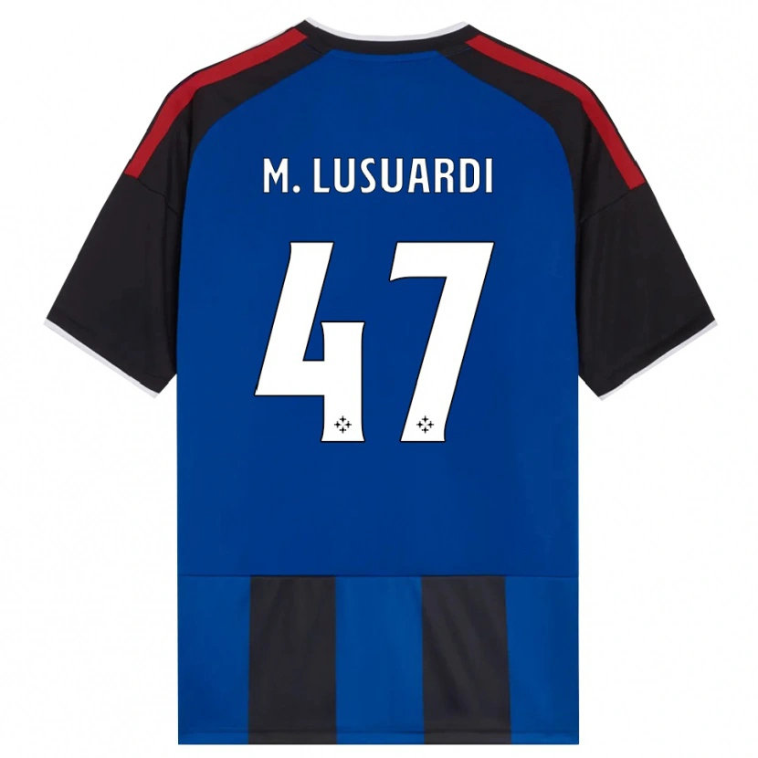Danxen Kvinder Mateus Lusuardi #47 Sort Rød Hvid Blå Hjemmebane Spillertrøjer 2026/27 Trøje T-Shirt