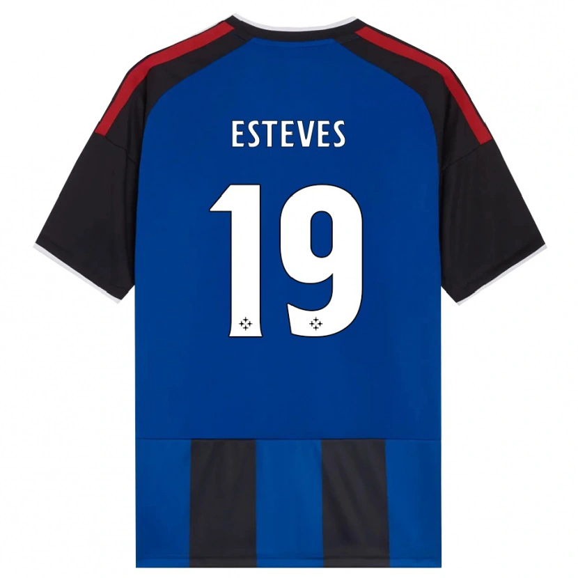 Danxen Kvinder Tomás Esteves #19 Sort Rød Hvid Blå Hjemmebane Spillertrøjer 2026/27 Trøje T-Shirt