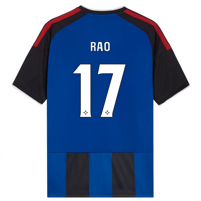 Danxen Kvinder Emanuele Rao #17 Sort Rød Hvid Blå Hjemmebane Spillertrøjer 2026/27 Trøje T-Shirt
