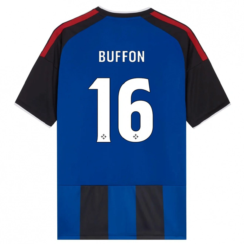 Danxen Kvinder Louis Buffon #16 Sort Rød Hvid Blå Hjemmebane Spillertrøjer 2026/27 Trøje T-Shirt