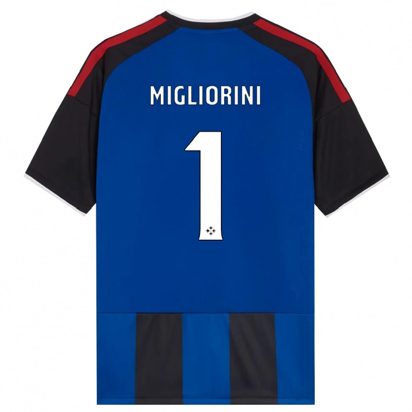 Danxen Kvinder Niccolò Migliorini #1 Sort Rød Hvid Blå Hjemmebane Spillertrøjer 2026/27 Trøje T-Shirt