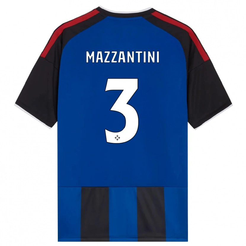 Danxen Kvinder Niccolò Mazzantini #3 Sort Rød Hvid Blå Hjemmebane Spillertrøjer 2026/27 Trøje T-Shirt
