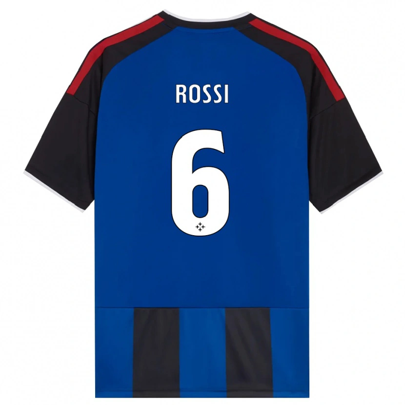 Danxen Kvinder Francesco Rossi #6 Sort Rød Hvid Blå Hjemmebane Spillertrøjer 2026/27 Trøje T-Shirt