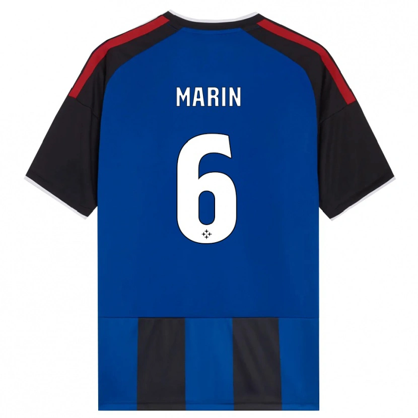 Danxen Kvinder Marius Marin #6 Sort Rød Hvid Blå Hjemmebane Spillertrøjer 2026/27 Trøje T-Shirt