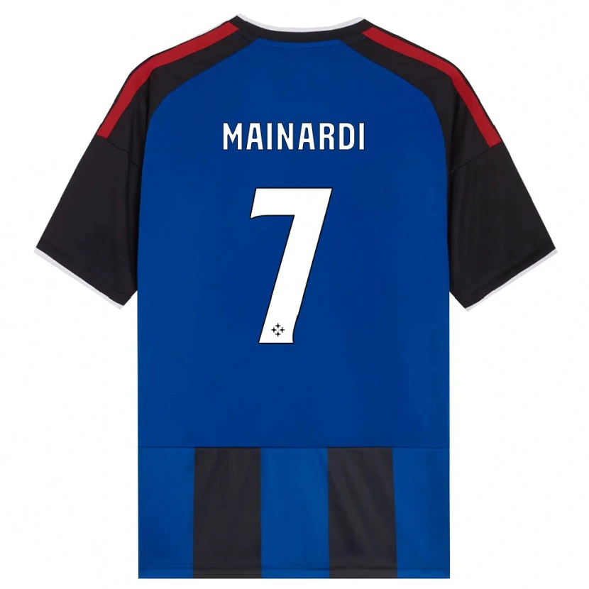 Danxen Kvinder Gianmarco Mainardi #7 Sort Rød Hvid Blå Hjemmebane Spillertrøjer 2026/27 Trøje T-Shirt