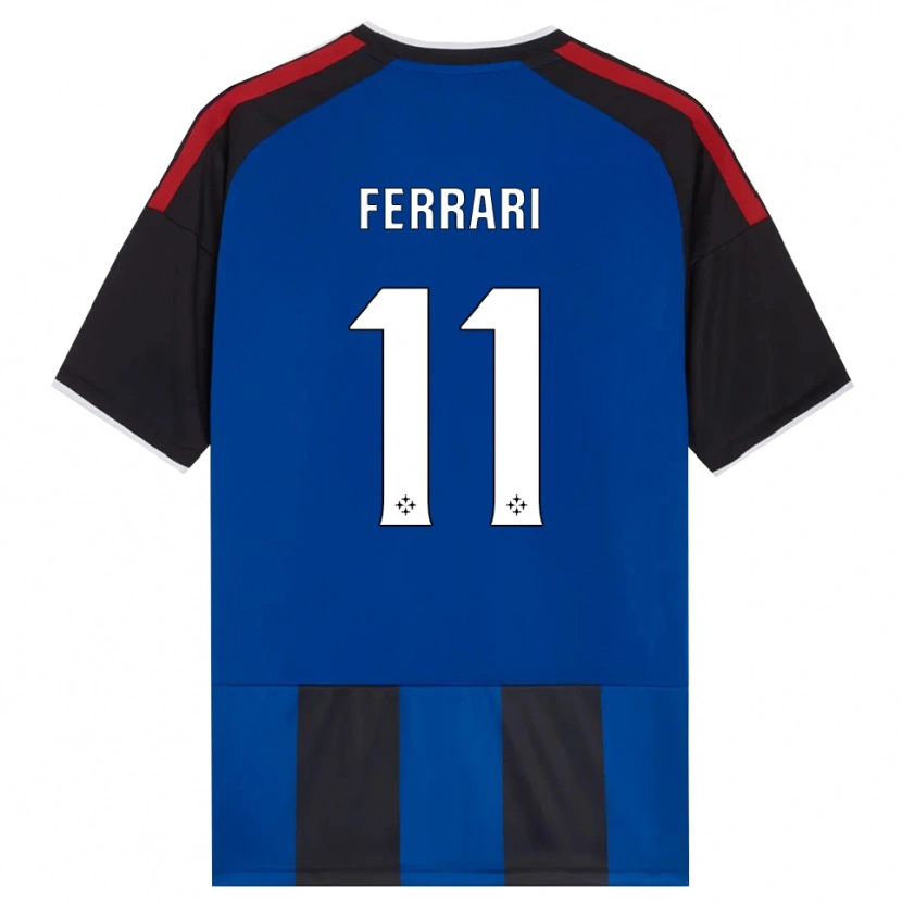 Danxen Kvinder Tommaso Ferrari #11 Sort Rød Hvid Blå Hjemmebane Spillertrøjer 2026/27 Trøje T-Shirt