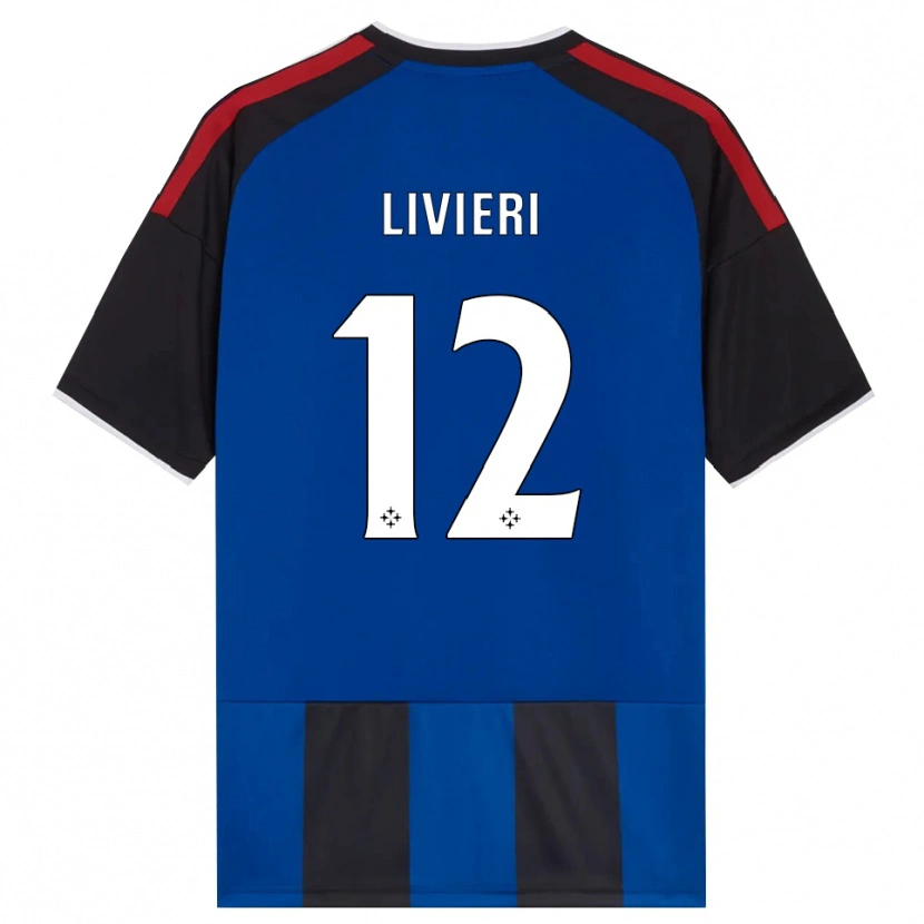 Danxen Kvinder Alessandro Livieri #12 Sort Rød Hvid Blå Hjemmebane Spillertrøjer 2026/27 Trøje T-Shirt