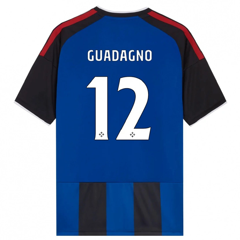 Danxen Kvinder Johan Guadagno #12 Sort Rød Hvid Blå Hjemmebane Spillertrøjer 2026/27 Trøje T-Shirt