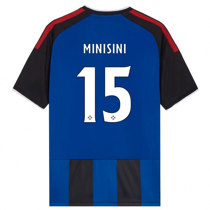 Danxen Kvinder Niccolò Minisini #15 Sort Rød Hvid Blå Hjemmebane Spillertrøjer 2026/27 Trøje T-Shirt
