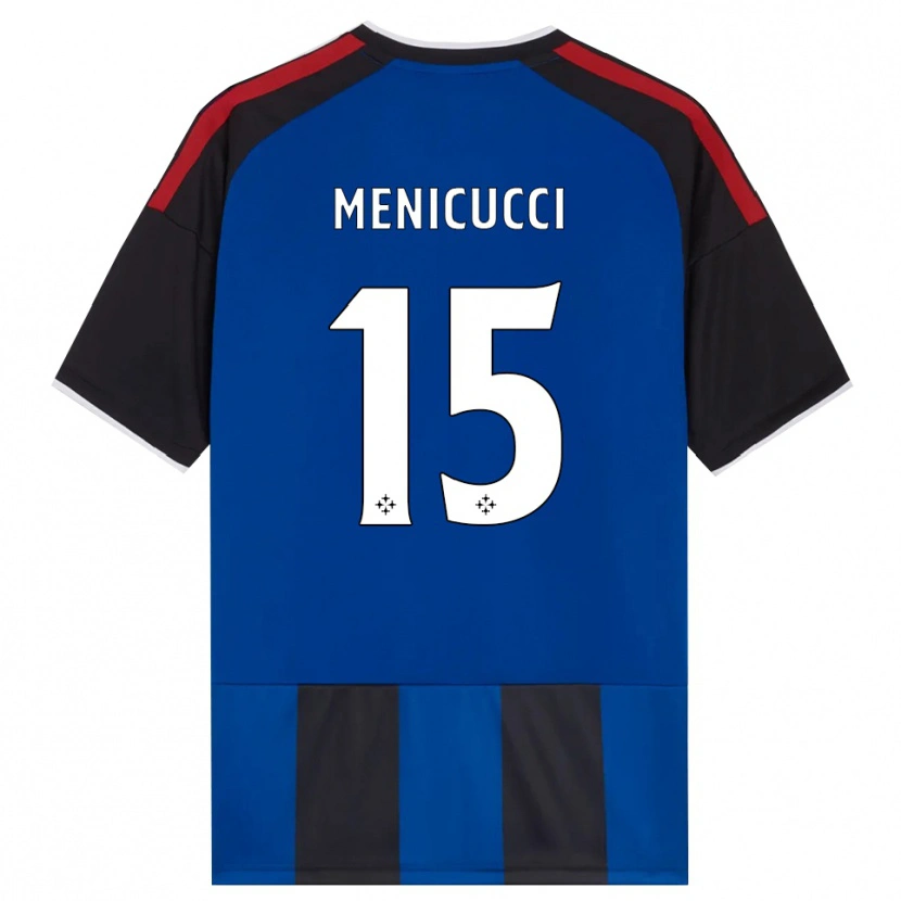 Danxen Kvinder Edoardo Menicucci #15 Sort Rød Hvid Blå Hjemmebane Spillertrøjer 2026/27 Trøje T-Shirt
