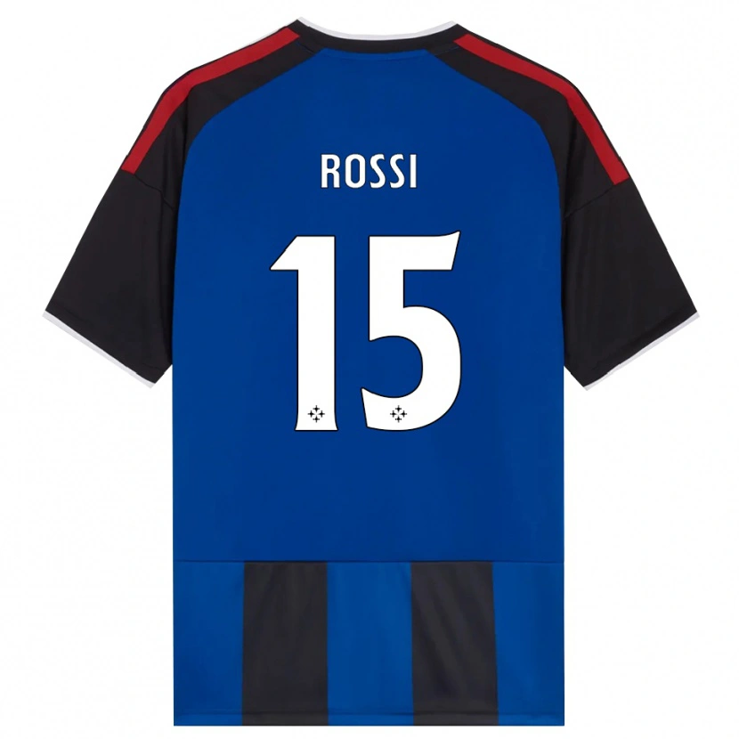 Danxen Kvinder Jacopo Rossi #15 Sort Rød Hvid Blå Hjemmebane Spillertrøjer 2026/27 Trøje T-Shirt
