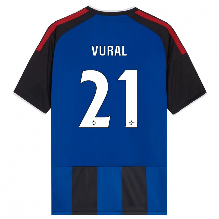 Danxen Kvinder İsak Vural #21 Sort Rød Hvid Blå Hjemmebane Spillertrøjer 2026/27 Trøje T-Shirt