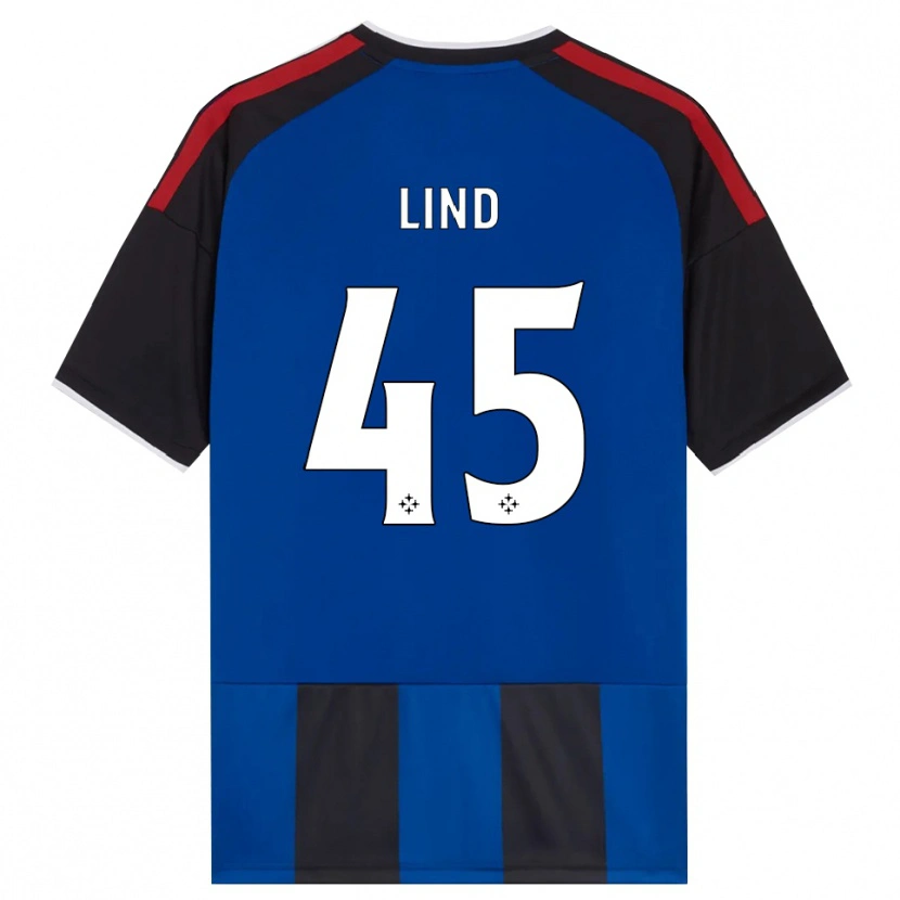 Danxen Kvinder Alexander Lind #45 Sort Rød Hvid Blå Hjemmebane Spillertrøjer 2026/27 Trøje T-Shirt