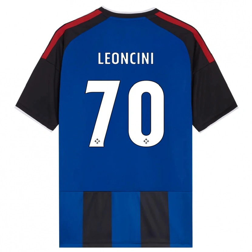 Danxen Kvinder Mattia Leoncini #70 Sort Rød Hvid Blå Hjemmebane Spillertrøjer 2026/27 Trøje T-Shirt