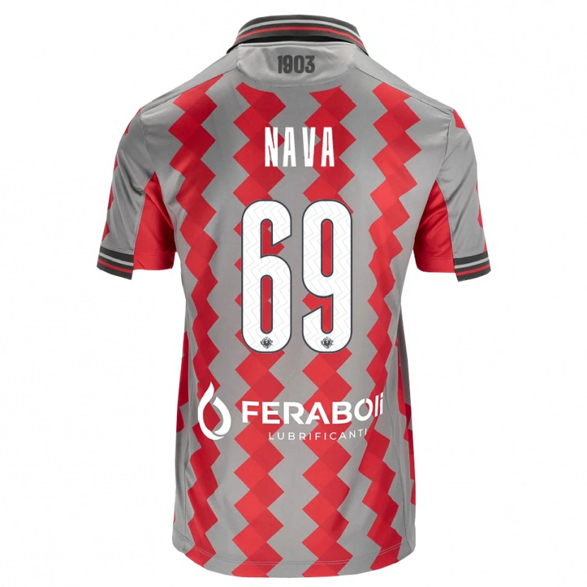 Danxen Kvinder Lapo Nava #69 Grå Rød Hvid Hjemmebane Spillertrøjer 2026/27 Trøje T-Shirt