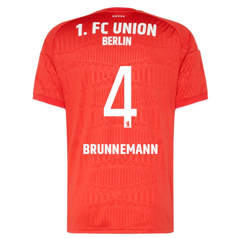 Danxen Kvinder Laurenz Brunnemann #4 Rød Hvid Hjemmebane Spillertrøjer 2026/27 Trøje T-Shirt