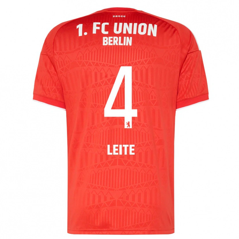 Danxen Kvinder Diogo Leite #4 Rød Hvid Hjemmebane Spillertrøjer 2026/27 Trøje T-Shirt
