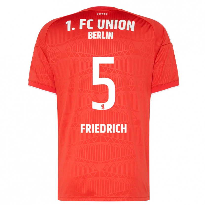 Danxen Kvinder Marvin Friedrich #5 Rød Hvid Hjemmebane Spillertrøjer 2026/27 Trøje T-Shirt