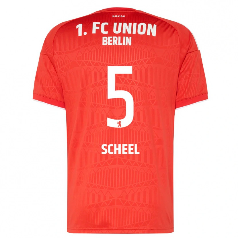 Danxen Kvinder Luca Scheel #5 Rød Hvid Hjemmebane Spillertrøjer 2026/27 Trøje T-Shirt