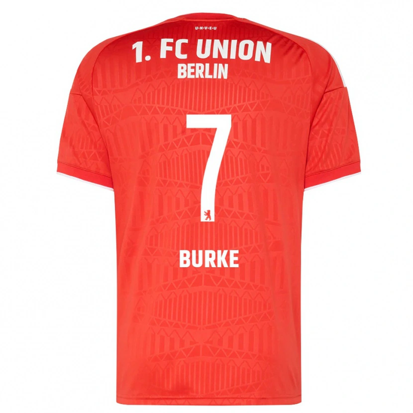 Danxen Kvinder Oliver Burke #7 Rød Hvid Hjemmebane Spillertrøjer 2026/27 Trøje T-Shirt